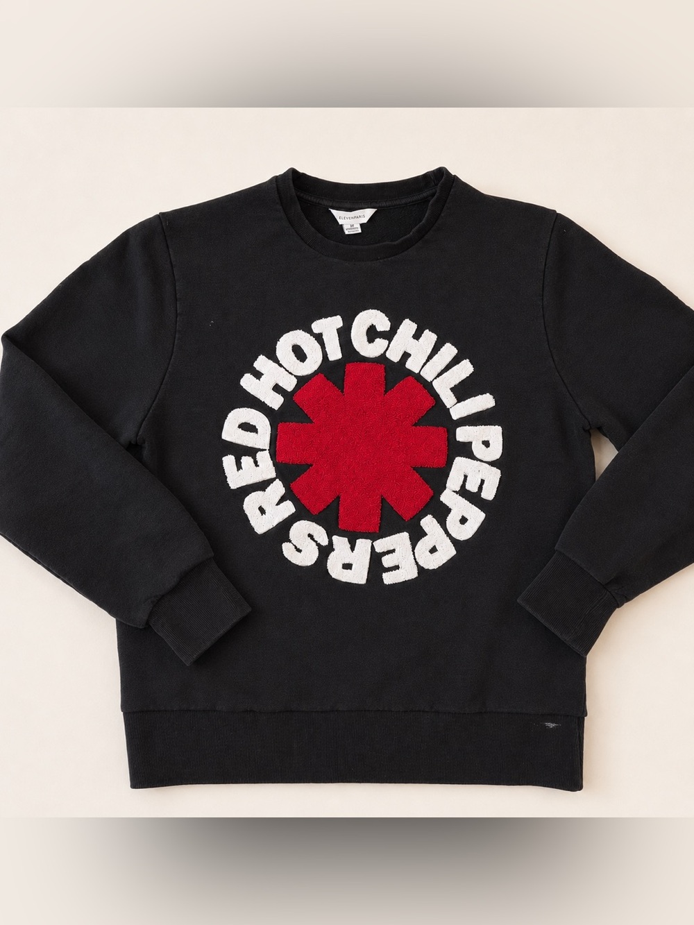 ElevenParis Red Hot Chili Peppers RHCP Chenille Logo Crewneck Sweatshirt M